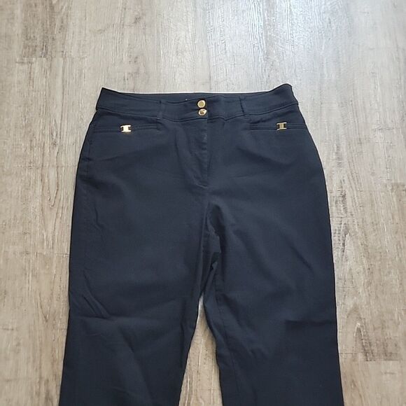 JM Collection Dress Pants Sz 14 Black High Rise 28.5" Inseam - Picture 3 of 7